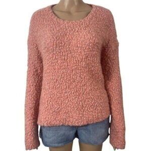 Nectar Clothing Peach Popcorn Knit Sweater Size Small